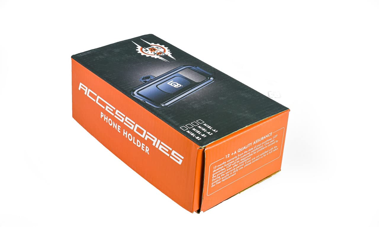 LGP LUNKAR GENUINE PARTS Mb11H Handlebar Mount Fully Waterproof Bike/Motorcycle/Scooter Mobile Phone Holder Mount With 15W Wireless&Usb-C Input/Output Charger,Ideal For Maps&Gps Navigation,Black