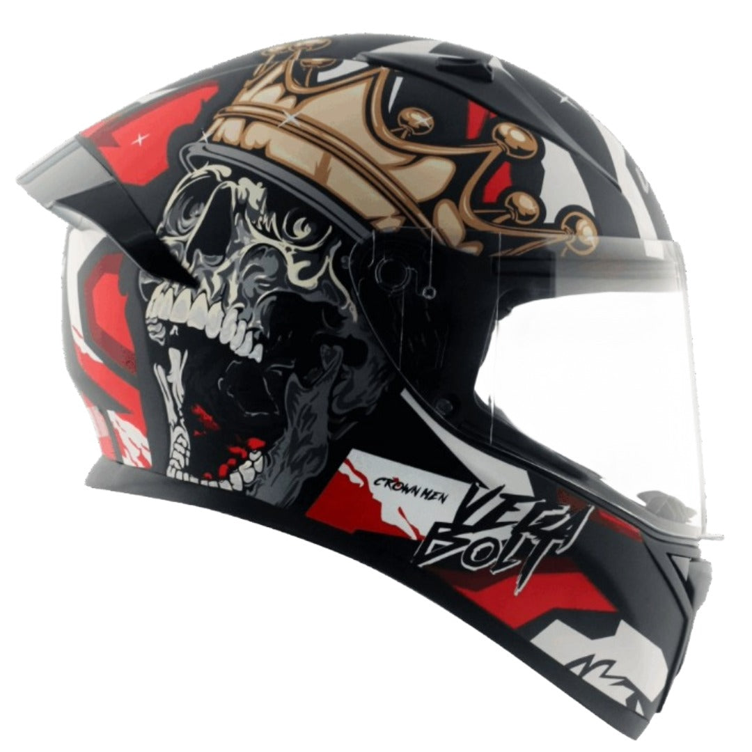 GUB Vega Bolt Crown Men ISI and DOT Certified Full Face Helmet