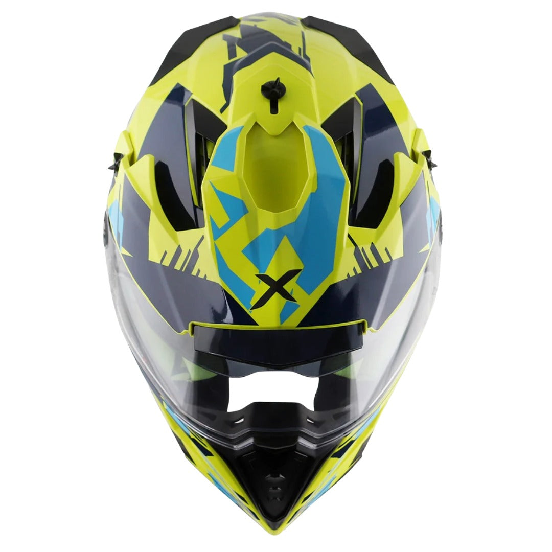 AXOR X-Cross X1 Dual Visor ISI ECE DOT Certified Full Face Dual visor Sport Peak Off Road Helmet