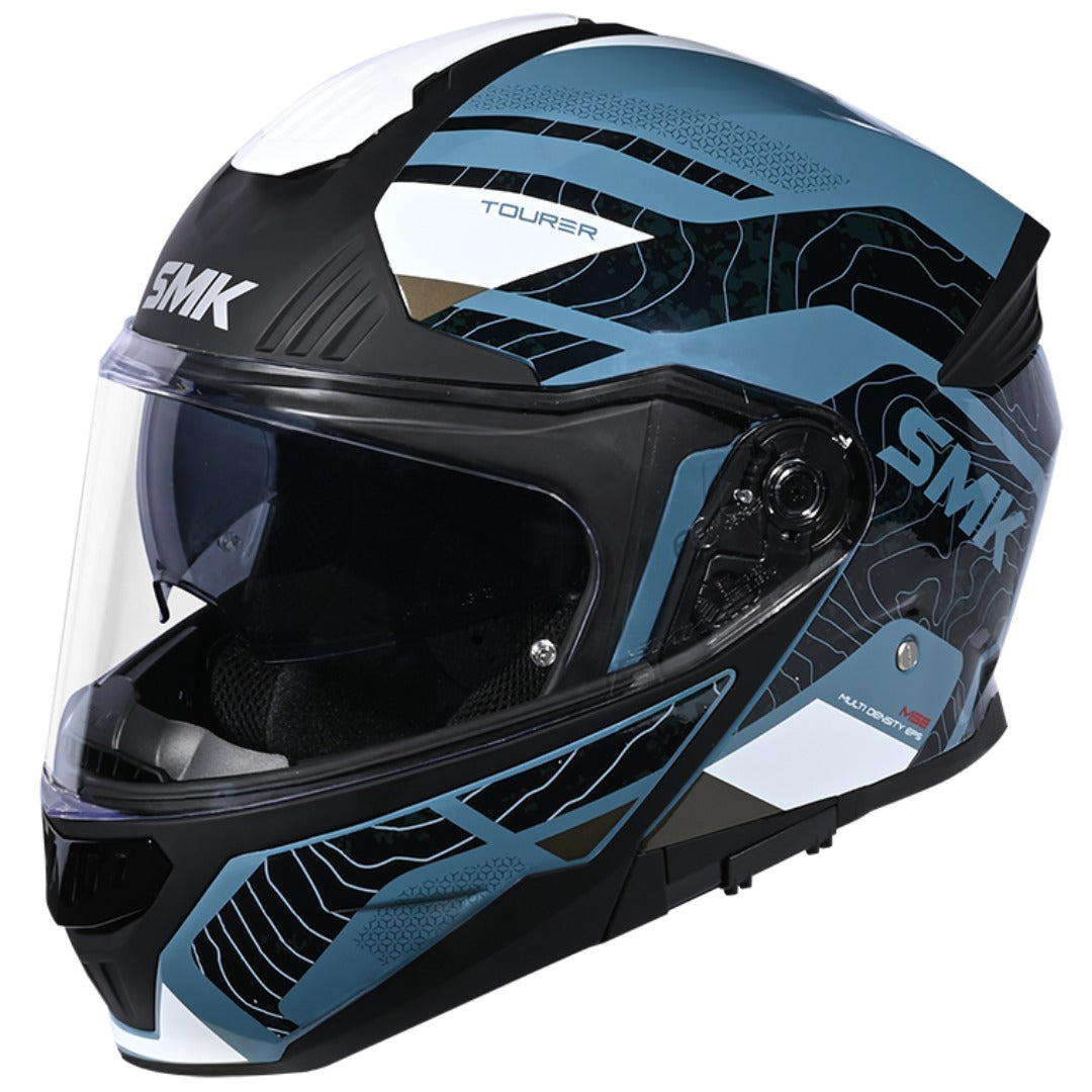 GUB SMK Gullwing Navigator Flip Up Dual Visor Helmet for Men, Women, ISI DOT ECE 22.06 Certified