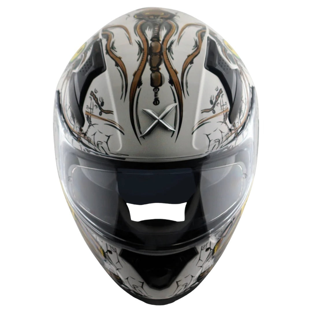 Axor Apex Seadevil ISI ECE DOT Certified Full Face Dual Visor Helmet for Men and Women with Pinlock Fitted Outer Clear Visor and Inner Smoke Sun Visor
