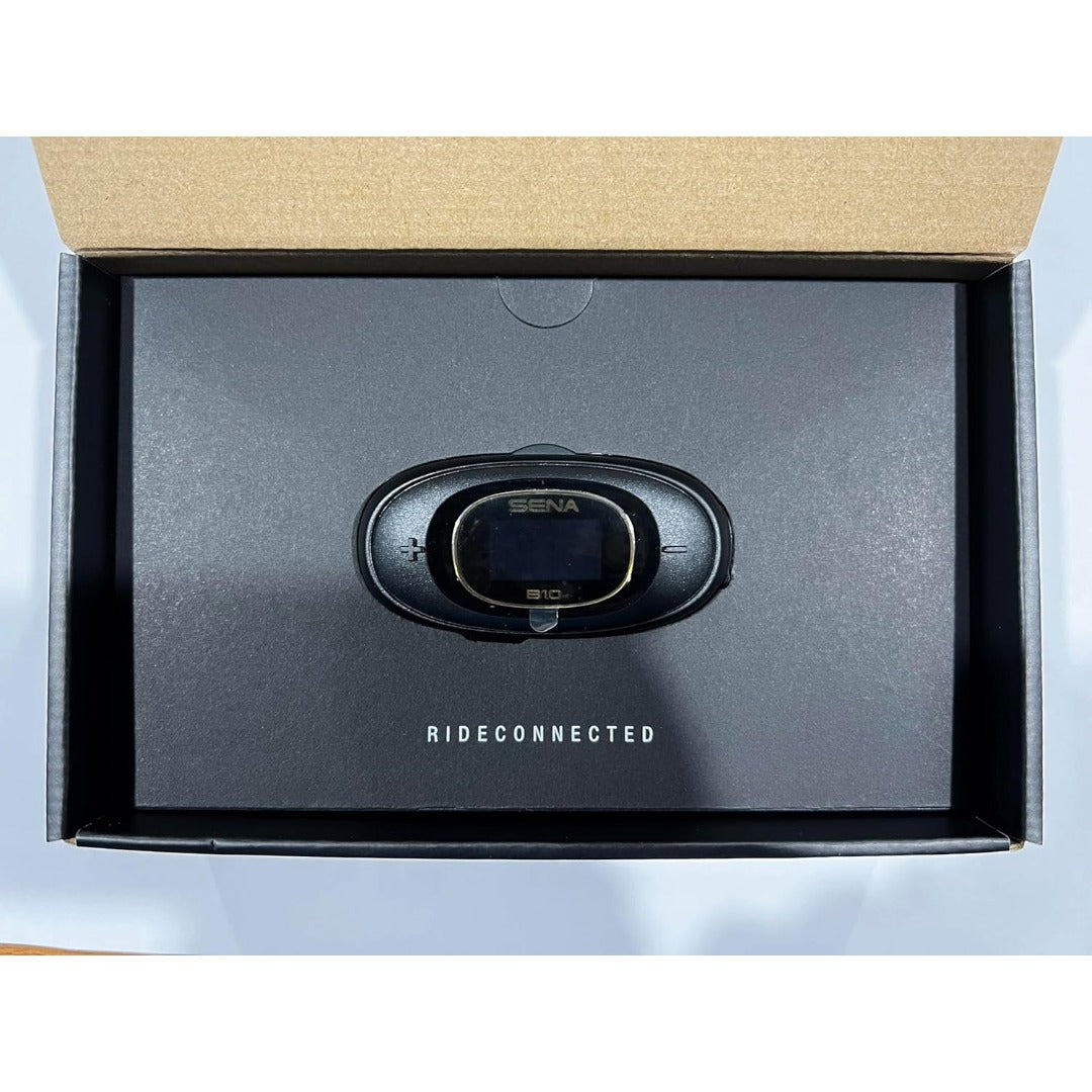 Sena B10 Motorcycle Bluetooth Communication System | Bluetooth Intercom Headset Connecting 4 Riders | HD Speakers | Upto 1KM Range | Upto 16 Hours Battery Life (Supports Android & iOS)