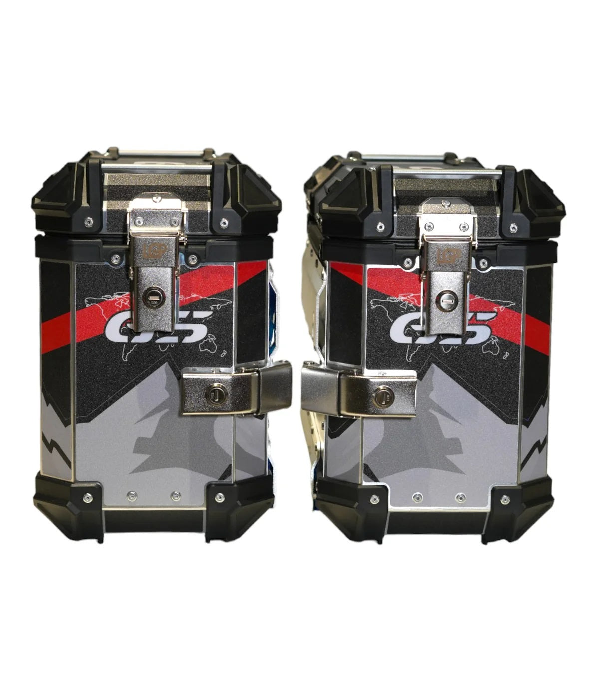 GUB Premium Aluminum GS Graphics 38 Liter Panniers