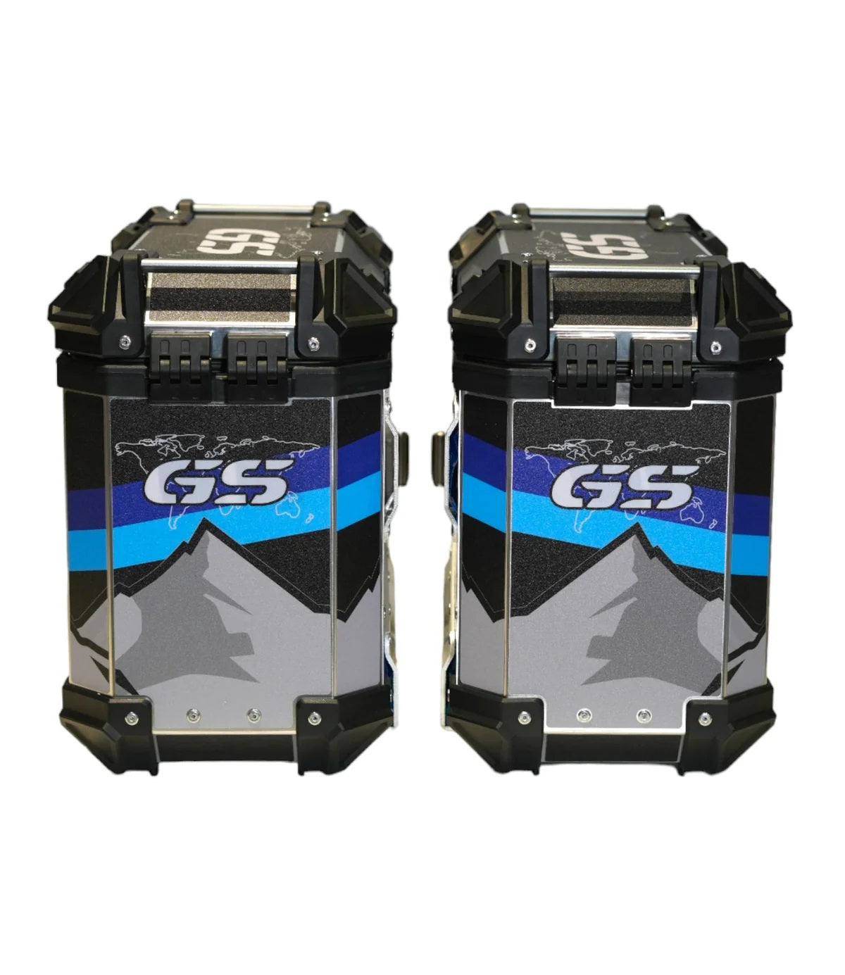 GUB Premium Aluminum GS Graphics 38 Liter Panniers