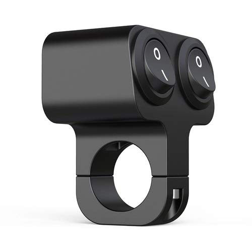 GUB 7/8-inch Motorcycle Handlebar Dual Button CNC Metal 12V Switch (Both 1-Way) Control for Headlight, Fog Light, Horn, Hazard Control