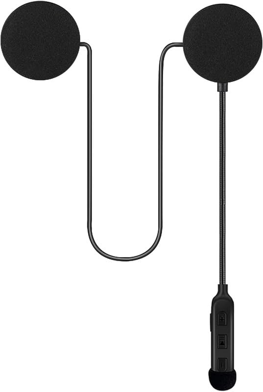Universal Wireless Motorcycle Helmet Bluetooth On Ear Headset,Hands-Free,Music Call Control,Automatic Call Answering, Waterproof Bluetooth 5.0 System with 50hrs Playing Time, C-Type Charging