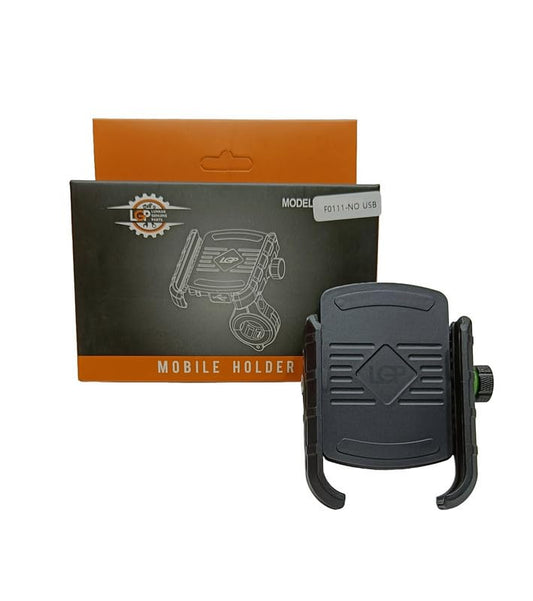 LGP LUNKAR GENUINE PARTS LGP 4 Jaw-Grip Waterproof Bike/Motorcycle/Scooter Mobile Phone Holder Mount Ideal for Maps and GPS Navigation (Black)