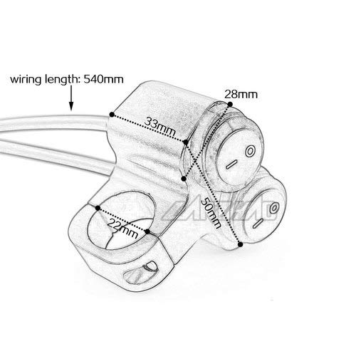 GUB 7/8-inch Motorcycle Handlebar Dual Button CNC Metal 12V Switch (Both 1-Way) Control for Headlight, Fog Light, Horn, Hazard Control