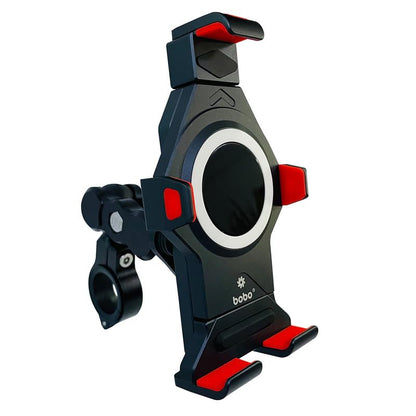 BOBO BM15 PRO Anti-Vibration Anti-Theft Metallic Waterproof Bike/Motorcycle/Scooter Mobile Phone Holder Mount, Ideal for Maps and GPS Navigation (Black)