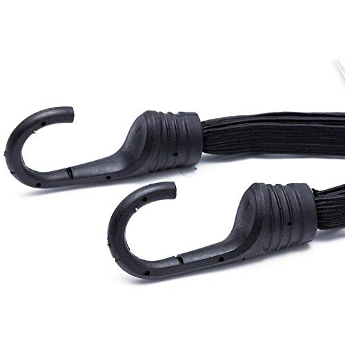 Helmet Luggage Retractable Elastic Rope Strap, Bungee Cord Universal for All Edition Bikes, Black