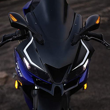 OM38 Universal Motorcycle Twin LED Indicator Rear View Mirrors for Full faired Motorcycles