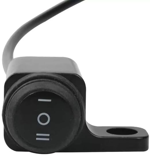 Single 2-Way Switch Mirror Fitting Clip-on Handle Bar (Black)