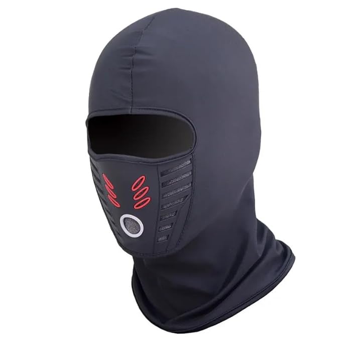 GUB LGP Balaclava Fleece Hood & Ski Mask with Air Mask - Heavyweight Extreme Cold Weather Face Mask - Motorcycle, Ski & Snowboard Winter Gear for Men & Women - Ultimate Protection from The Elements, Black