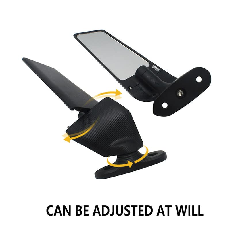 OM30 Rearview Rotating Side Steath Mirrors Adjustable Wind Wing Multi-angle Compactable with Kawasaki Ninja 250 300 400 Yamaha R25 R3 R15 V3/V4