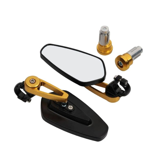 GUP-CNC Aluminium 7/8" Universal Motorbike Motorcycle Handle Bar End Rearview Side Mirror for All Bikes and Motorcycle, Pentagonal
