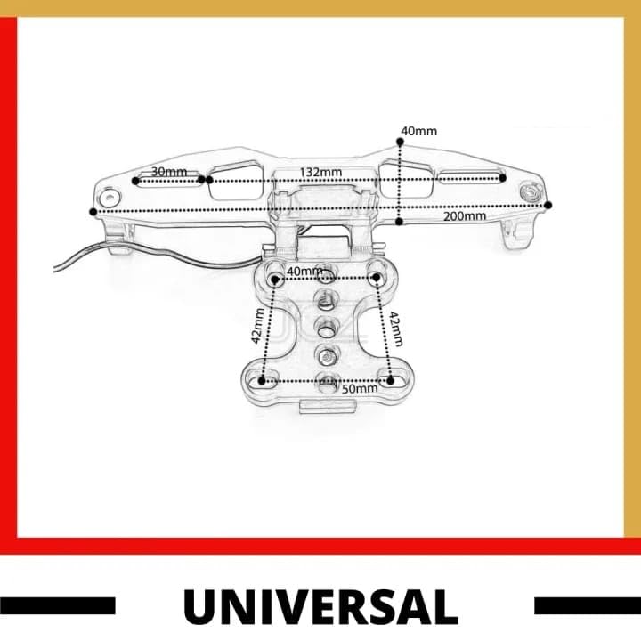 GUB CNC Aluminum Imported License Plate Holder with LED Tail Tidy Black Number Plate, Black