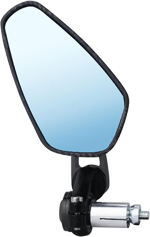 CNC Aluminium 7/8" Universal Handle Bar End Rearview Foldable Side Mirror for All Bikes and Motorcycle, Carbon BLACK