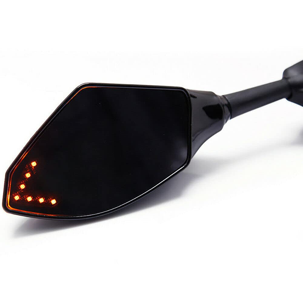 OM38 Universal Motorcycle Twin LED Indicator Rear View Mirrors for Full faired Motorcycles