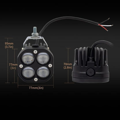 HJG LED 60 Watt Fog Light 4x4 Projector Yellow, White High Beam Universal for Bikes and Cars