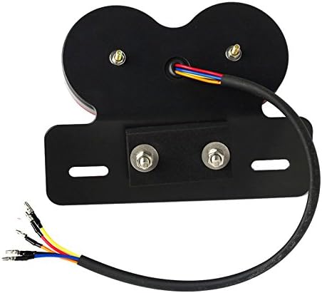 CNC Aluminum License Plate Holder with LED Tail Tidy Black Number Plate, Black