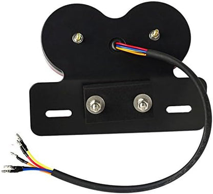 CNC Aluminum License Plate Holder with LED Tail Tidy Black Number Plate, Black