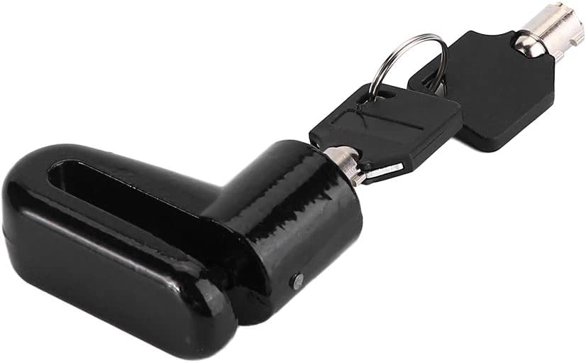 GUB Bike Disc Brake Lock, Motorcycle Anti Theft Wheel Padlock Electric Scooter Security Lock Accessory Heavy Duty Waterproof for Mountain Road Motorbike Cycling Rotor with Plastic Frame 2 Keys, Black