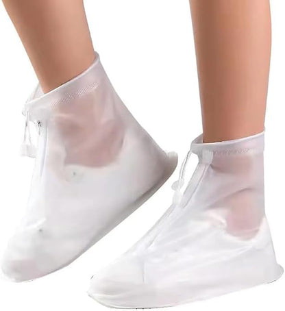 GUB Reusable PVC Waterproof Shoe Covers,Shoe Protectors with Waterproof Zipper and Drawstring Design,Not-Slip Rain Shoe Covers for Women and Men