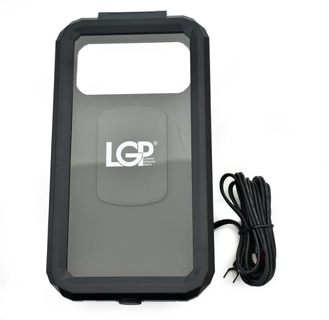 LGP LUNKAR GENUINE PARTS Mb11H Handlebar Mount Fully Waterproof Bike/Motorcycle/Scooter Mobile Phone Holder Mount With 15W Wireless&Usb-C Input/Output Charger,Ideal For Maps&Gps Navigation,Black