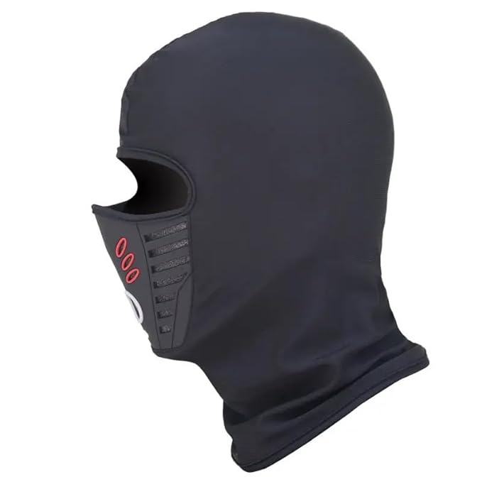 GUB LGP Balaclava Fleece Hood & Ski Mask with Air Mask - Heavyweight Extreme Cold Weather Face Mask - Motorcycle, Ski & Snowboard Winter Gear for Men & Women - Ultimate Protection from The Elements, Black