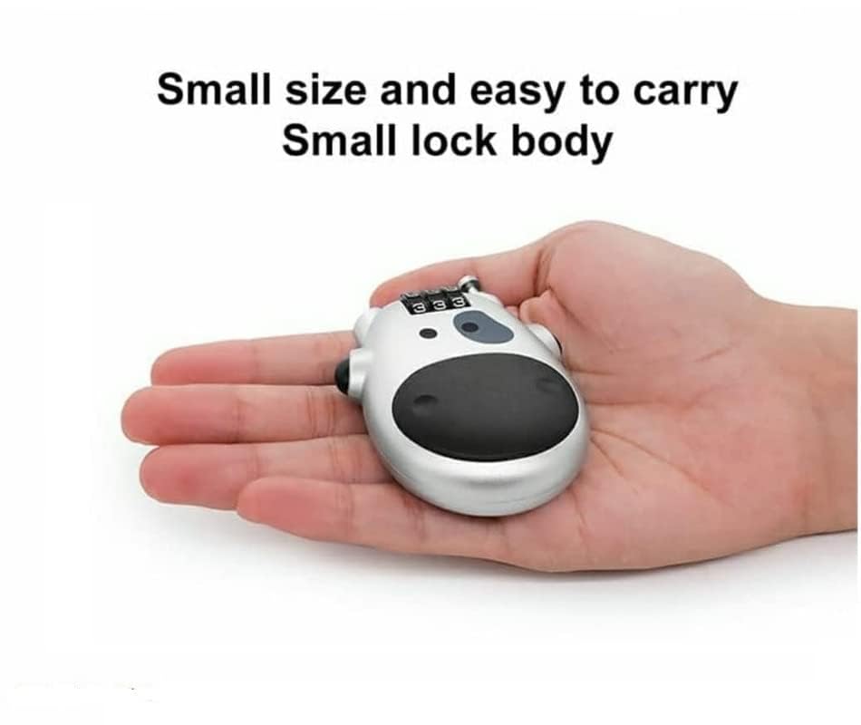 GUB Portable Helmet Lock/Wheel Lock Wire Rope Anti-Theft Lock 3 Digit for Suitcase Helmet Luggage Toolbox