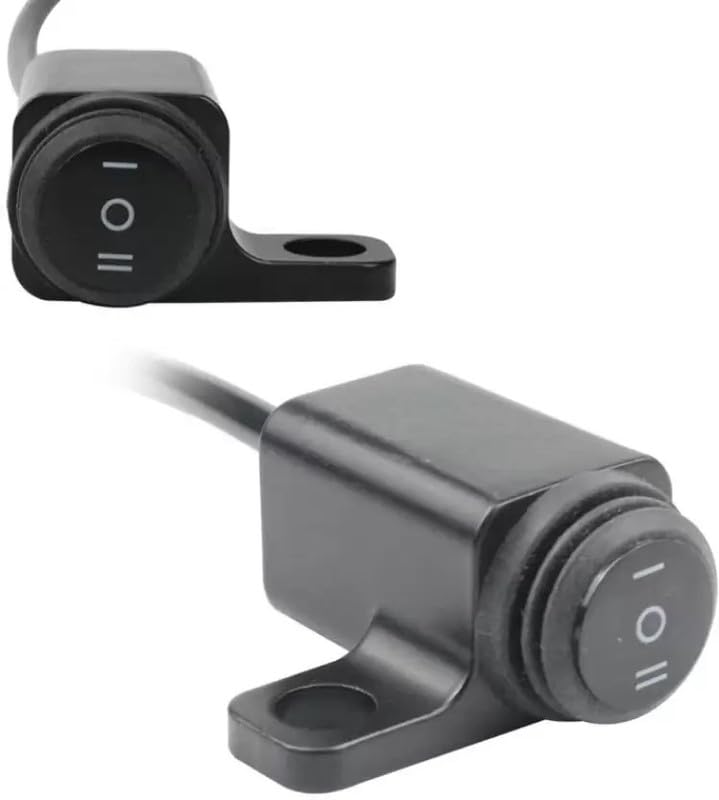 Single 2-Way Switch Mirror Fitting Clip-on Handle Bar (Black)