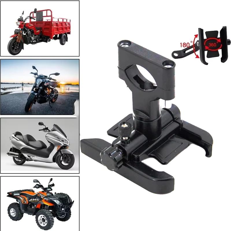 LGP LUNKAR GENUINE PARTS Metal CNC Mobile Phone Holder Handlebar Mount Stand 360 Degree Rotational for All Smartphones