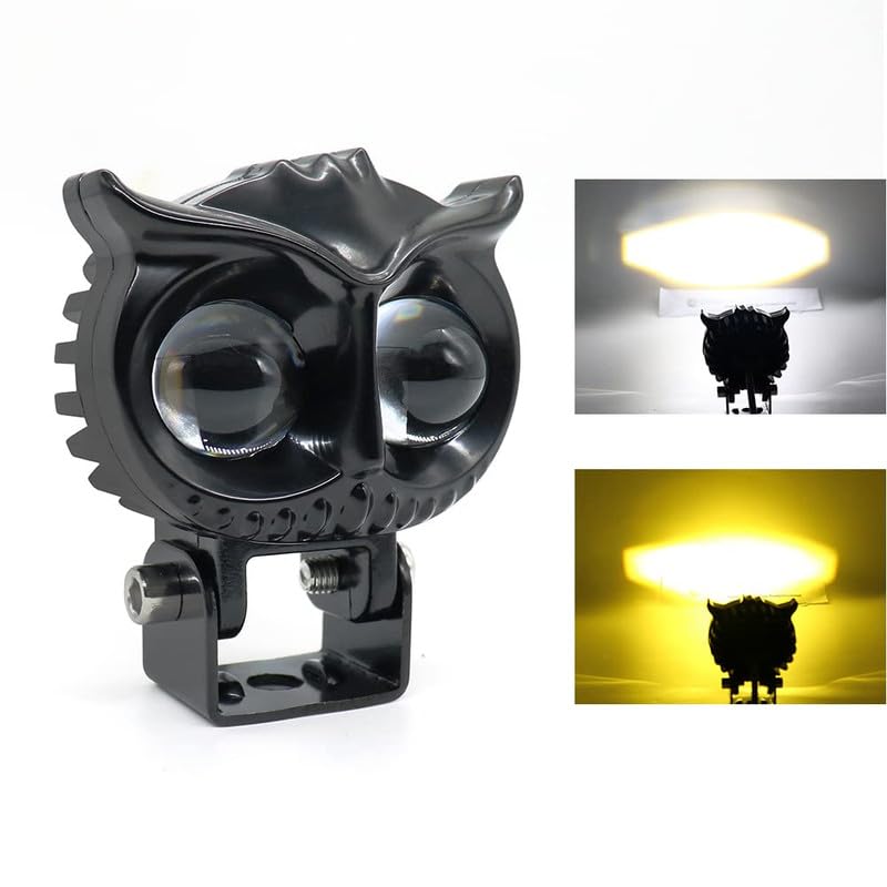 OWL Shape LED Fog Light Yellow-White high Beam For Universal Vehicles 9 V-60 V 30 W