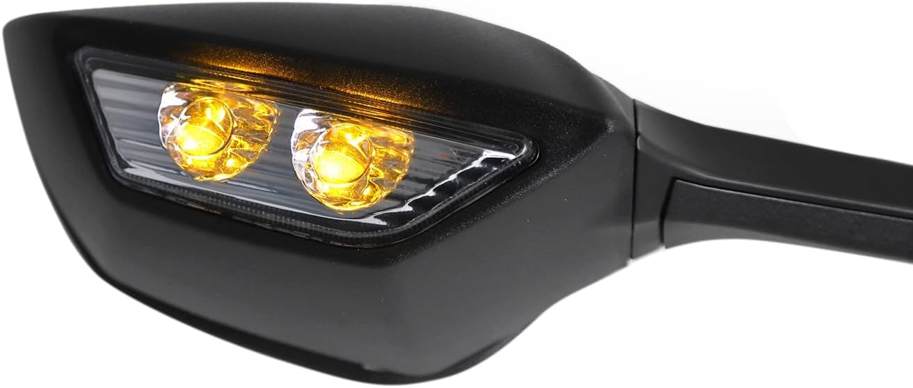 Motorcycle Rearview Mirrors with Built-In Turn Signals Fit for ZX-10R 2021-2024