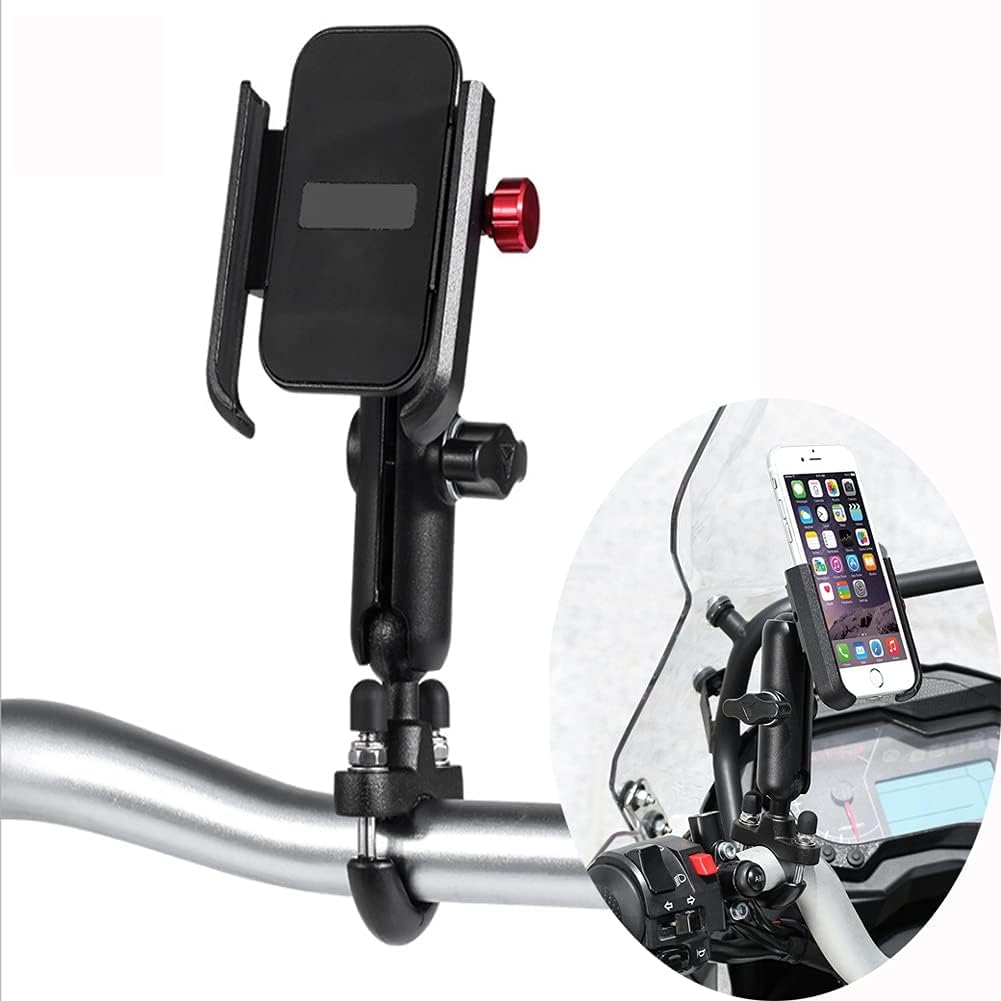 LGP LUNKAR GENUINE PARTS LGP 1310 Jaw-Grip Waterproof Handlebar Mount Stand 360° Rotational with Dual Ball Adjustment Mechanism Mobile Phone Holder Mount Ideal for Maps and GPS Navigation (Black)