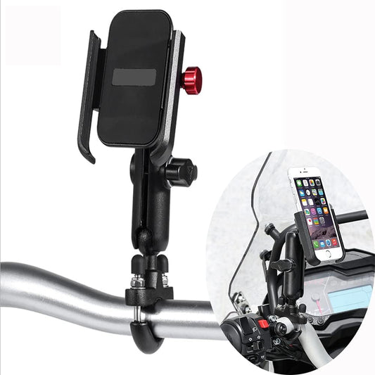 LGP LUNKAR GENUINE PARTS LGP 1310 Jaw-Grip Waterproof Handlebar Mount Stand 360° Rotational with Dual Ball Adjustment Mechanism Mobile Phone Holder Mount Ideal for Maps and GPS Navigation (Black)
