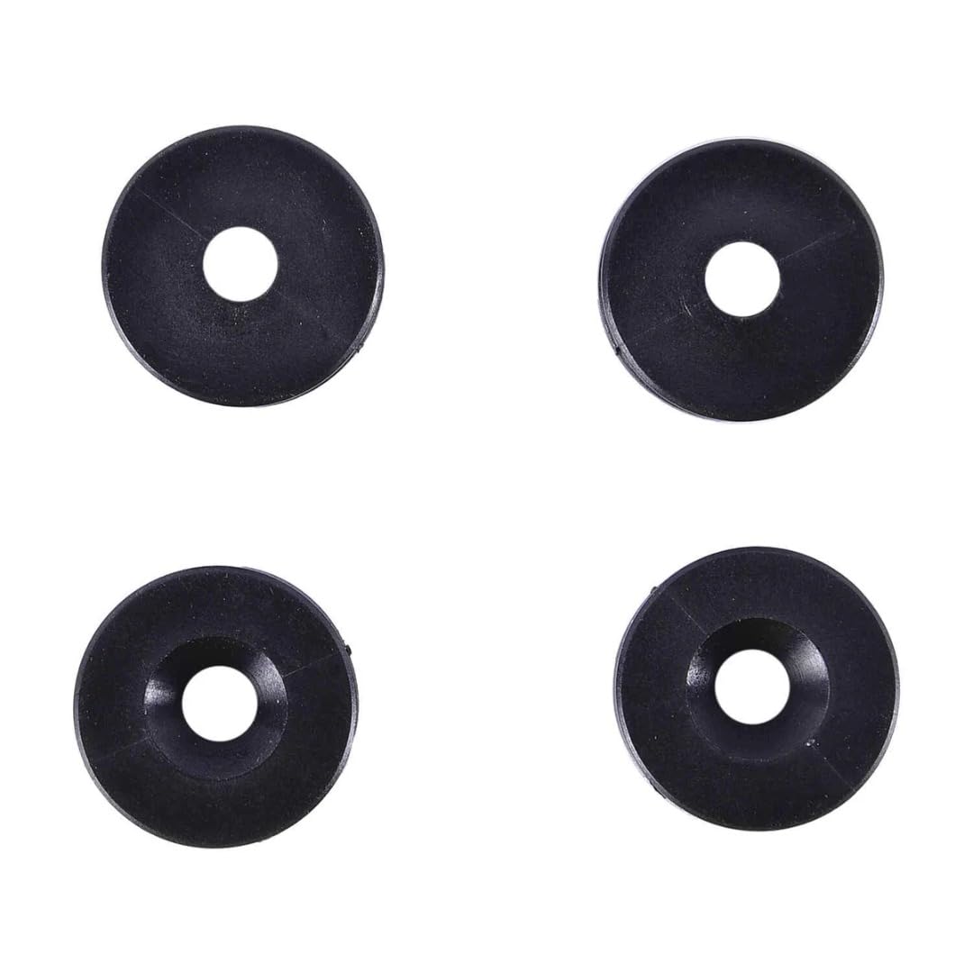High Strength Top Box Bush Rubber Mount Set (Pack of 4) – Anti Vibration & Noise Reduction Rubber Bushes for Motorcycle Top Box, Durable Shock Absorbing Mounts – Black