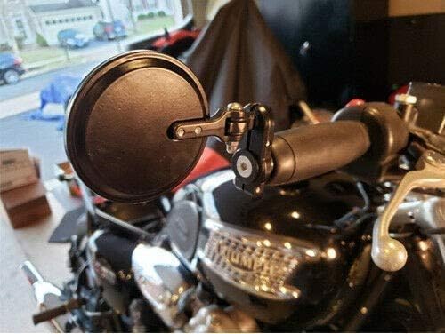 Universal Bike ROUND Folding Mirror Glass Bar End Rear View Mirrors Motorcycle Handlebar Side View Mirrors for - All Bike & Motorcycle
