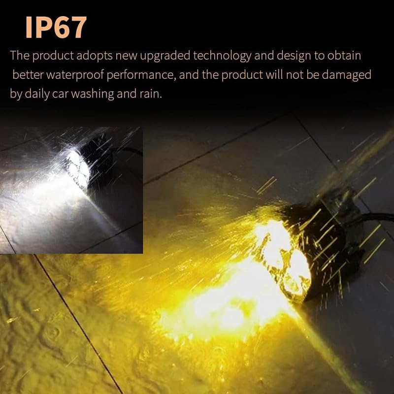LED 60 Watt Fog Light 4x4 Projector Yellow, White High Beam Universal for Bikes and Cars
