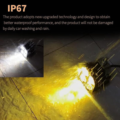 HJG LED 60 Watt Fog Light 4x4 Projector Yellow, White High Beam Universal for Bikes and Cars
