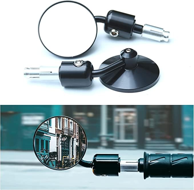 Universal Bike Mirror Glass Bar End Rear View Mirrors Motorcycle Handlebar Side View Mirrors for - All Bike