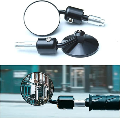Universal Bike Mirror Glass Bar End Rear View Mirrors Motorcycle Handlebar Side View Mirrors for - All Bike