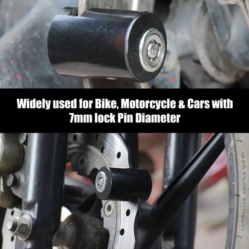 Disc Brake Lock Round, Bicycle Safety Anti-Theft Locks, Electromobile Wheel Disk Lock, for Motorcycle, Road Cycle, Mountain Bike (Lock)