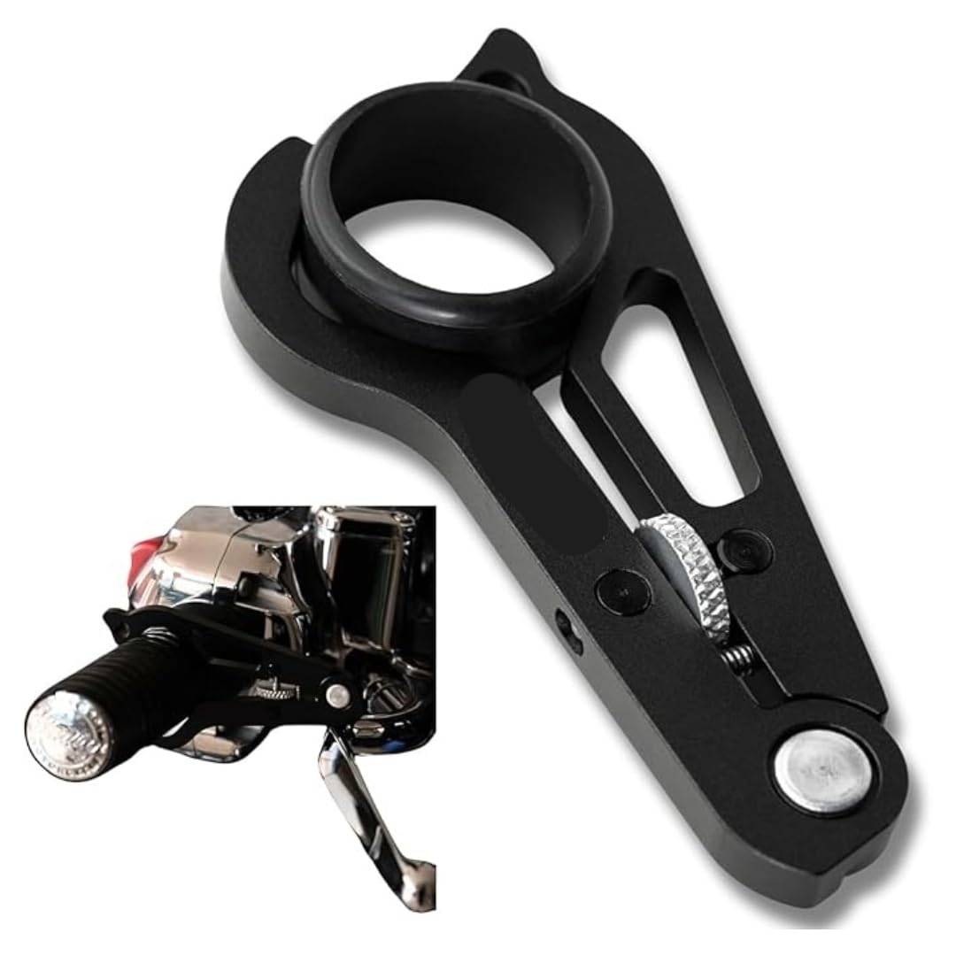 GUB Durable Universal Motorcycle Throttle Lock, Control Assist - Wrist Support for Long Riding Trips, Adjustable Tension - Cruise Control Alternatives, Black
