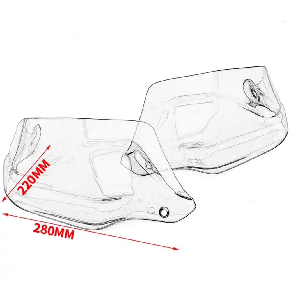 Motorcycle Hand Guards for G310GS G310 R1200GS (2013-2024) - Durable Handguard Protector Shields, Fits R1250GS Adventure & F900 Series - Enhanced Windshield Protection, 2PCS, Color: Smoke