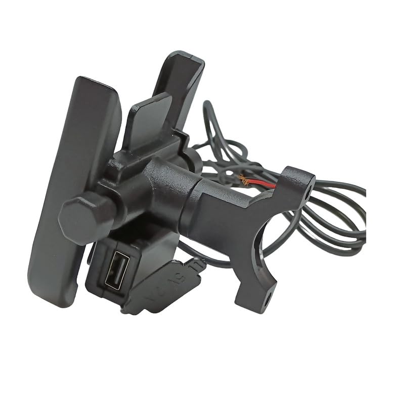 LGP LUNKAR GENUINE PARTS Metal CNC Charging 3.0 Mobile Phone Holder Handlebar Mount Stand 360° Rotational for All Smartphones