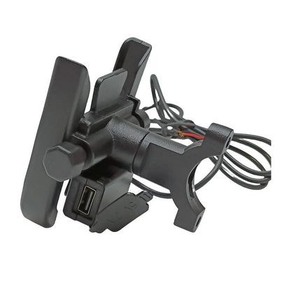 LGP LUNKAR GENUINE PARTS Metal CNC Charging 3.0 Mobile Phone Holder Handlebar Mount Stand 360° Rotational for All Smartphones