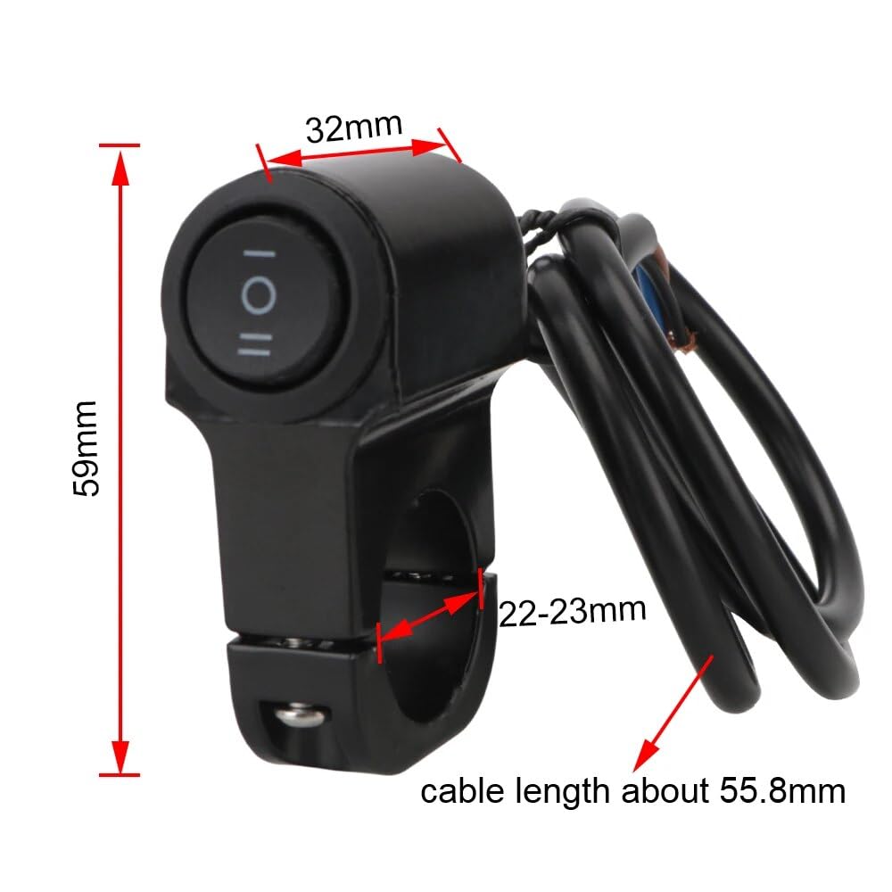 GUB Universal 12V Handlebar CNC Metal Switch (2-Way) for All Bikes and Motorcycles
