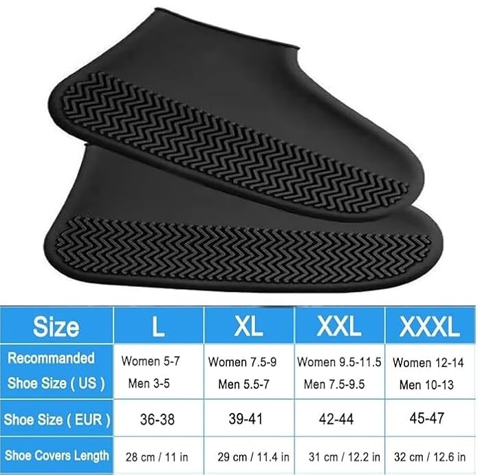GUB Waterproof Silicone Shoe Covers, Reusable Rain Shoe Covers Non-Slip Bowling Rain Outdoor Shoe Covers Men Women