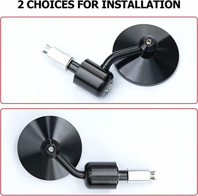 Universal Bike Mirror Glass Bar End Rear View Mirrors Motorcycle Handlebar Side View Mirrors for - All Bike